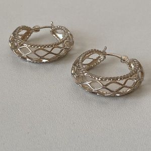 Vintage 925 silver hoop earrings